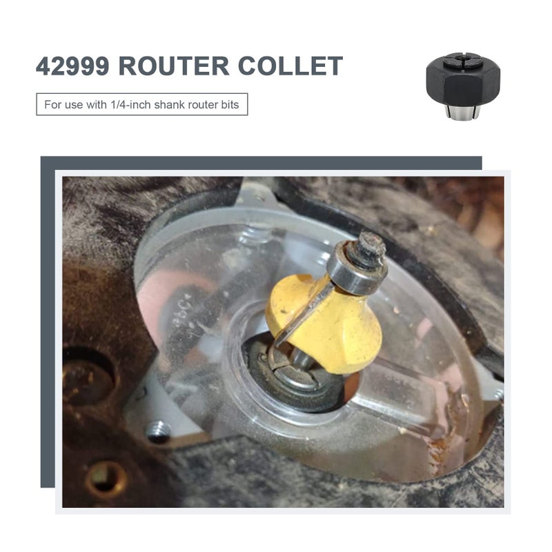 Thaekuns 42999 1/4-Inch Router Collet Fits for PORTER CABLE models,Delta, BD - Image 4